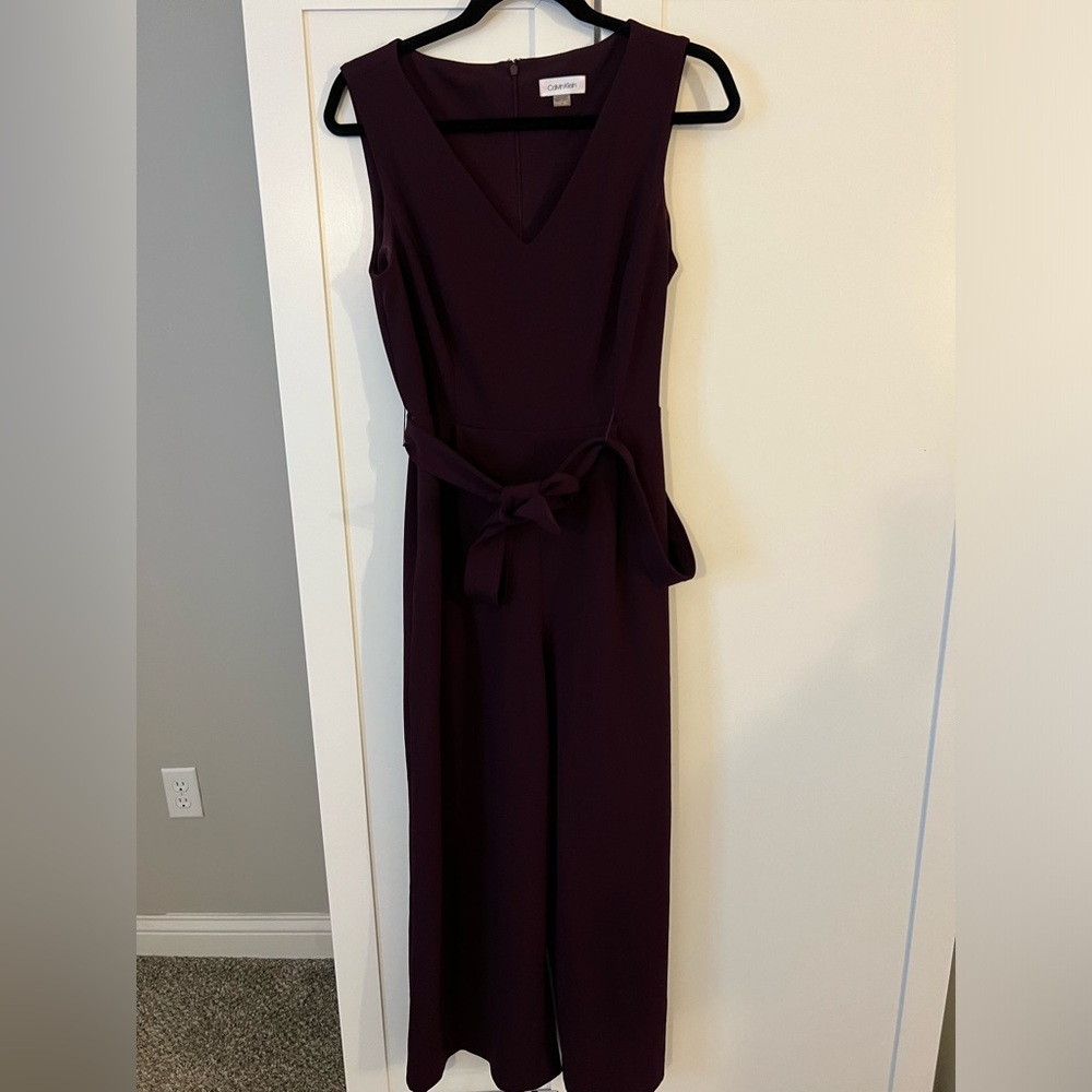 Dark Purple Calvin Klein Work Jumpsuit Sz 8